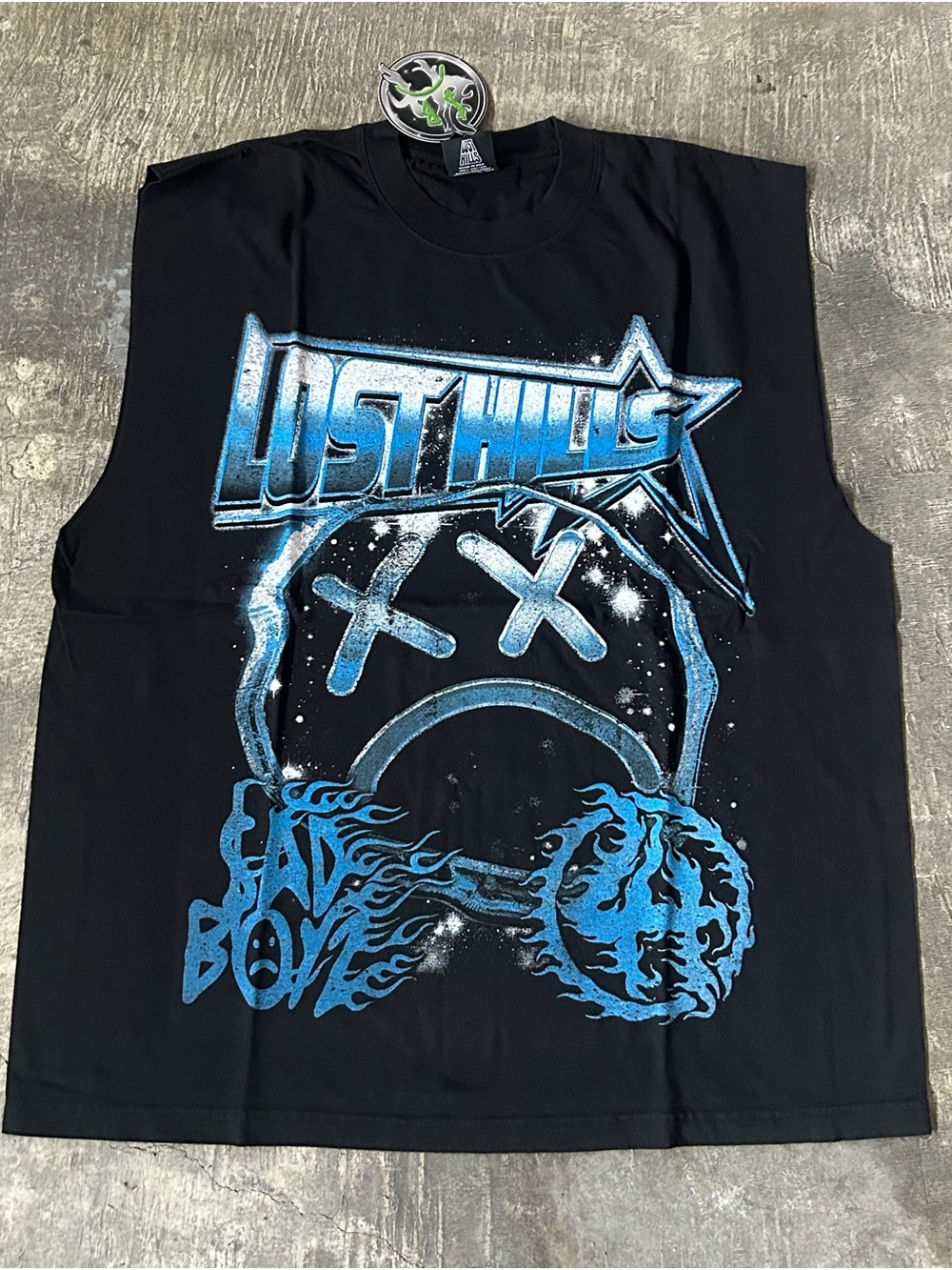 Sadboyz x Lost Hills - Sad face Graphic Cutsleeve Tshirt